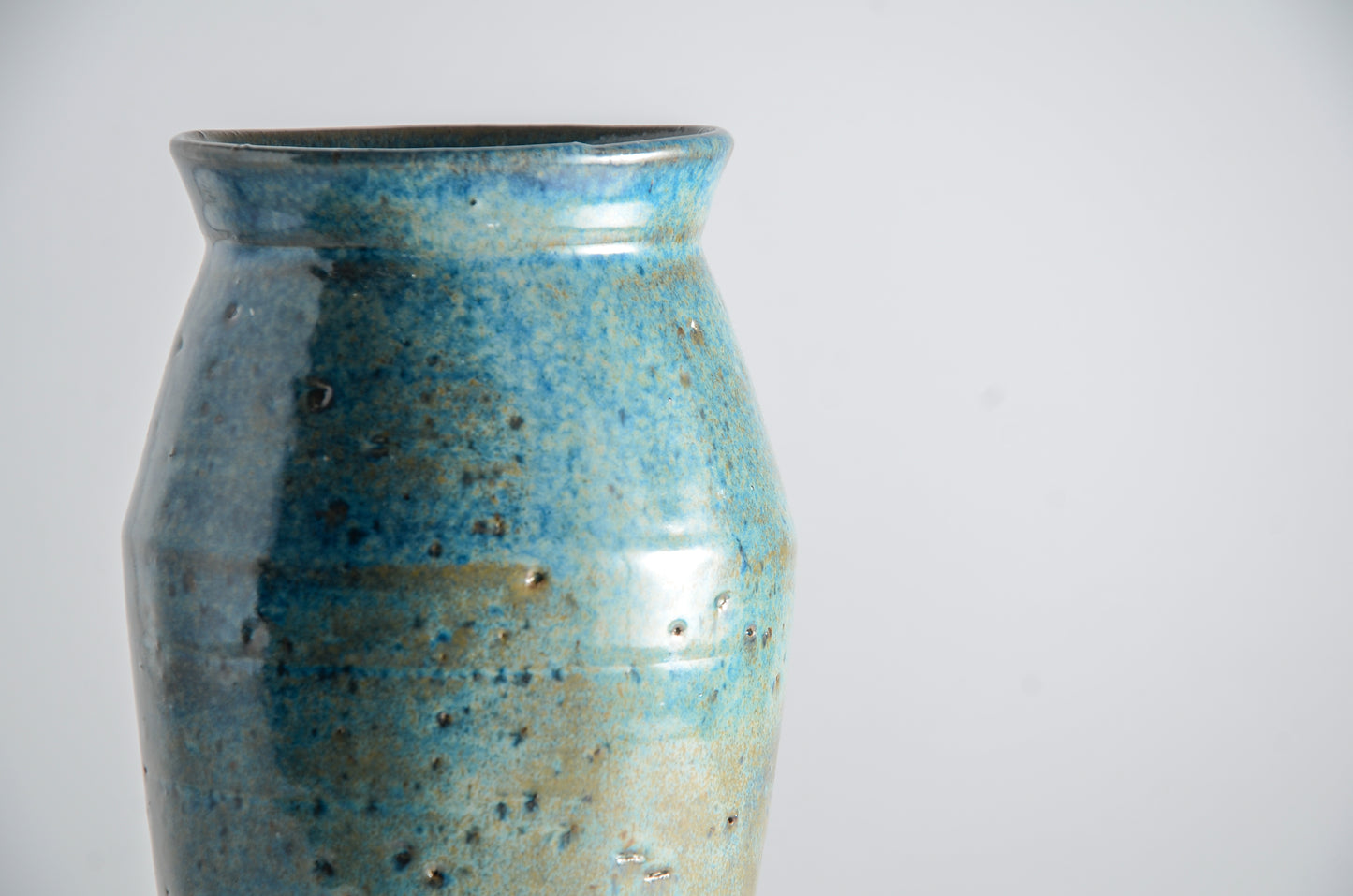 Blue angular vase
