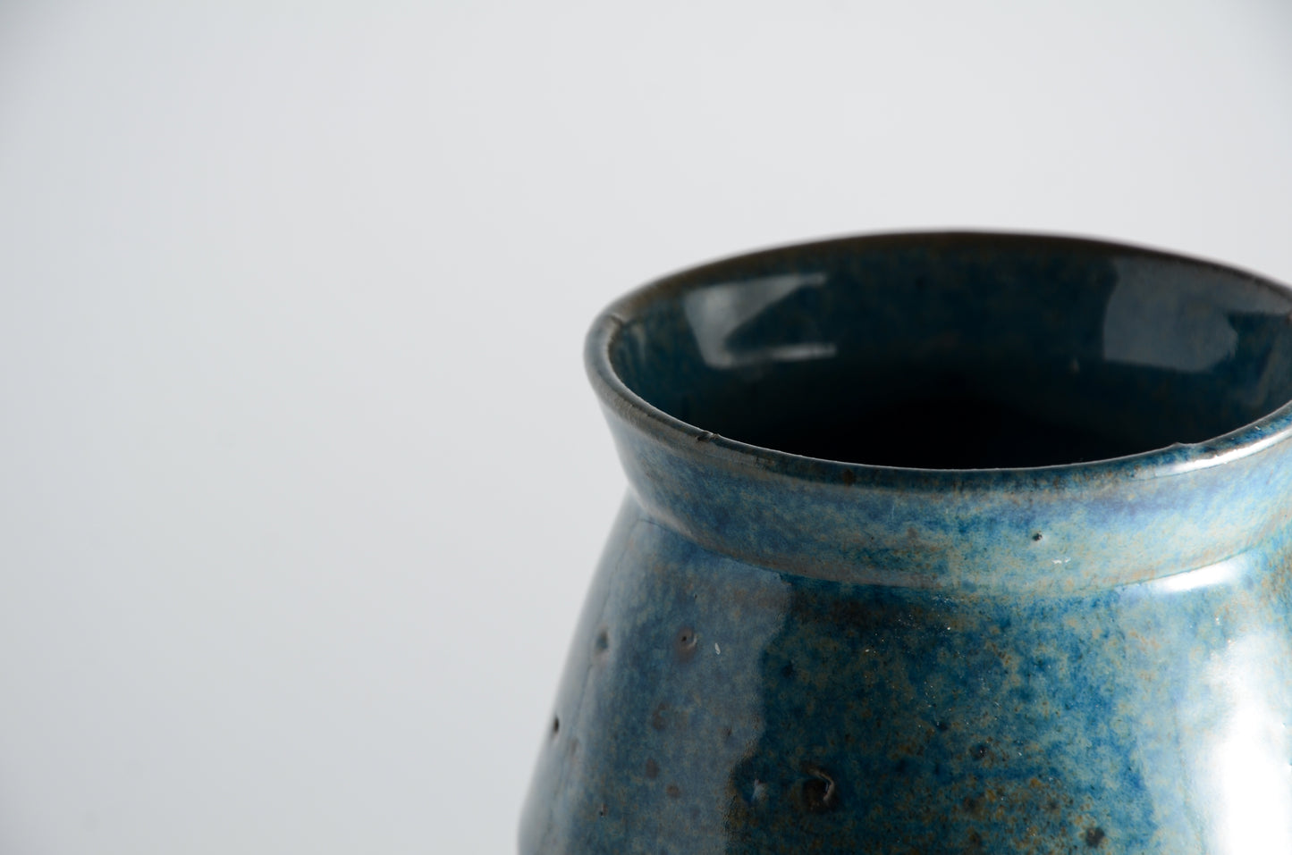 Blue angular vase