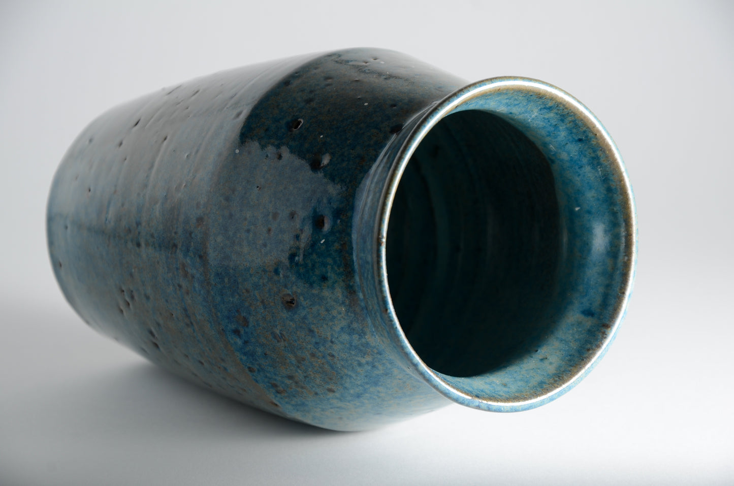 Blue angular vase