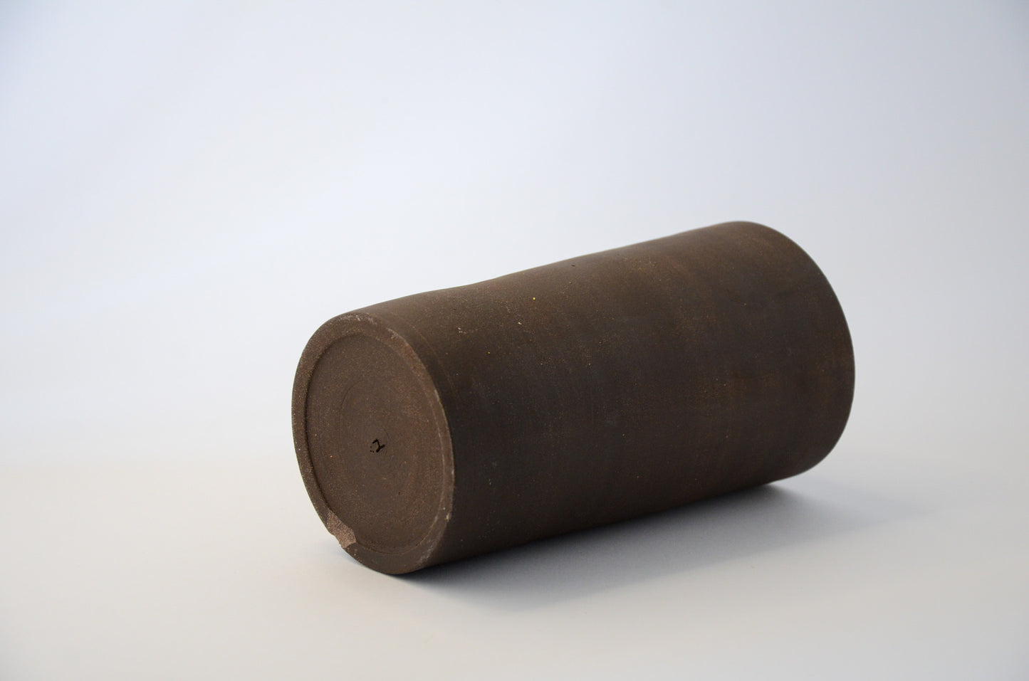 Cylindrical black vase