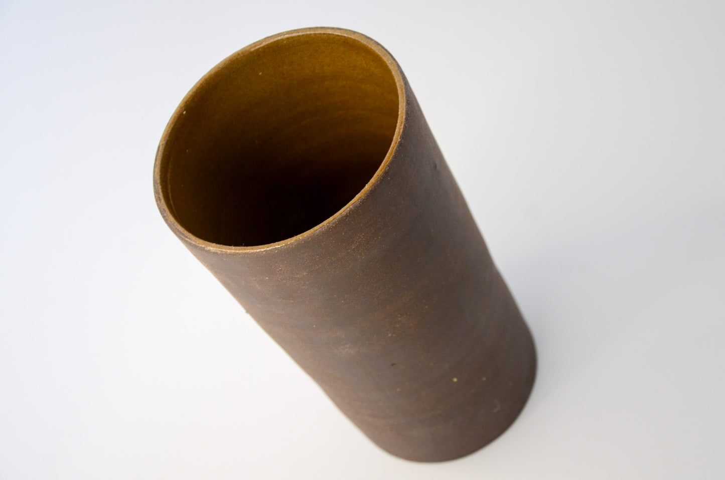Cylindrical black vase