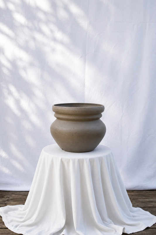Recycled clay raw planter