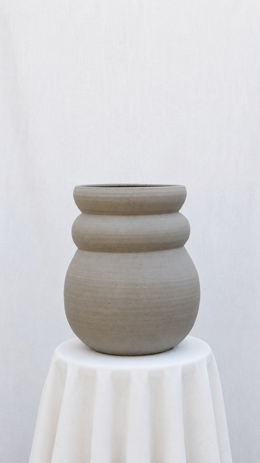 Recycled raw clay planter