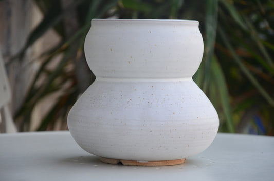 2 tiered ceramic medium planter