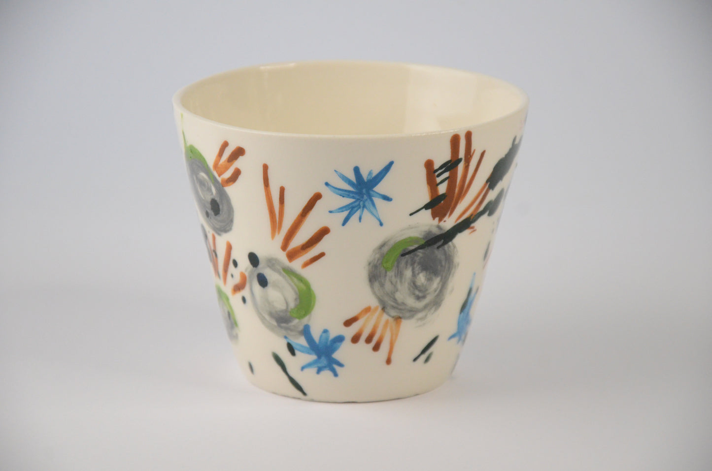 Printed Porcelain cup V shape