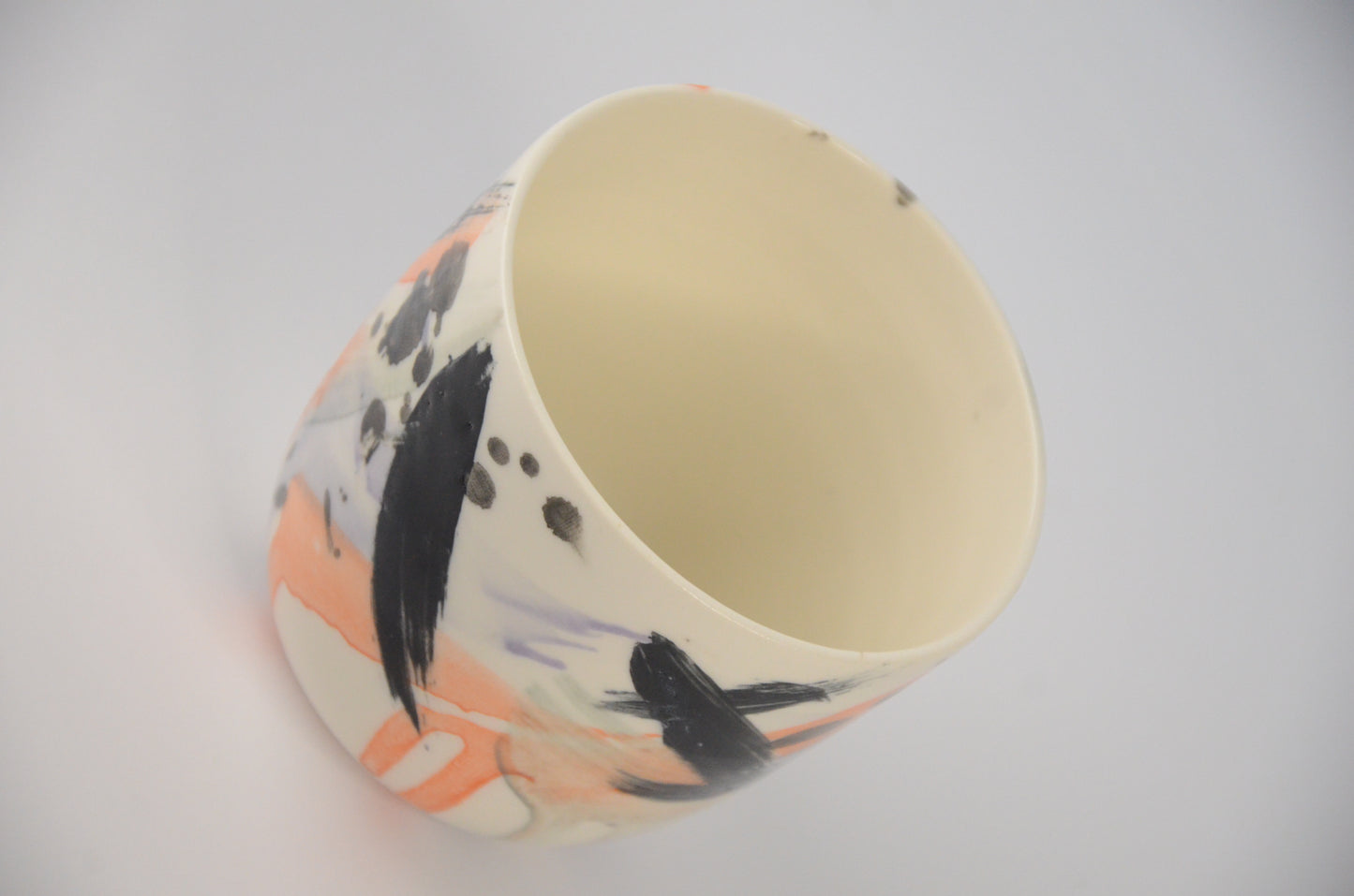 Printed porcelain cup