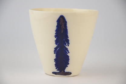 Printed porcelain v-shape cup