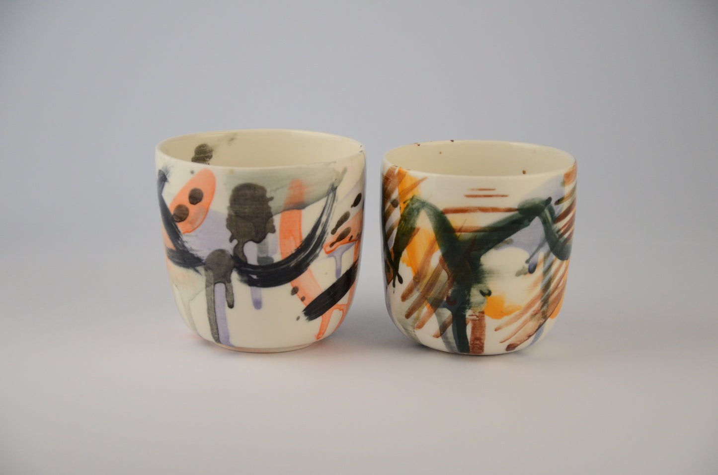 Printed porcelain cup