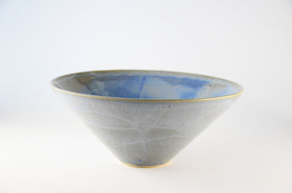 V shape blue bowl