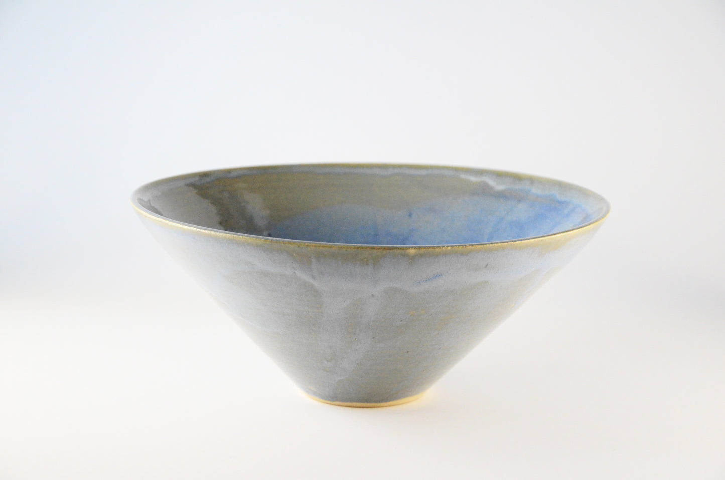 V shape blue bowl