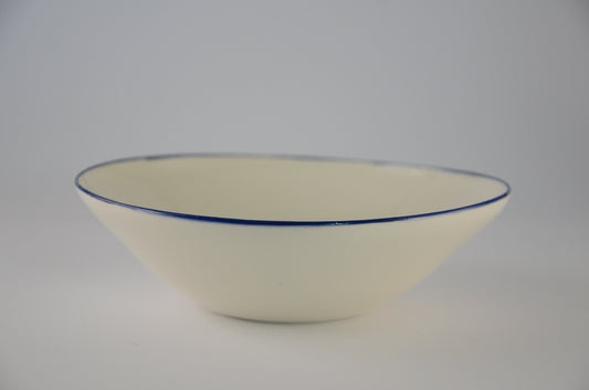 Navy blue rim porcelain bowel