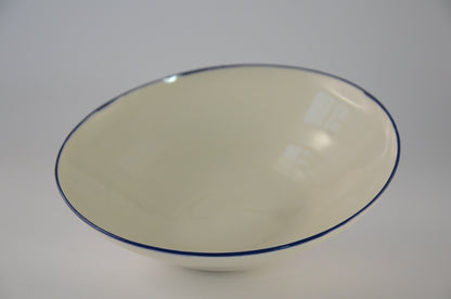 Navy blue rim porcelain bowel