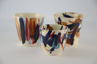 Printed porcelain cups