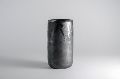 Cylinderical metalic vase