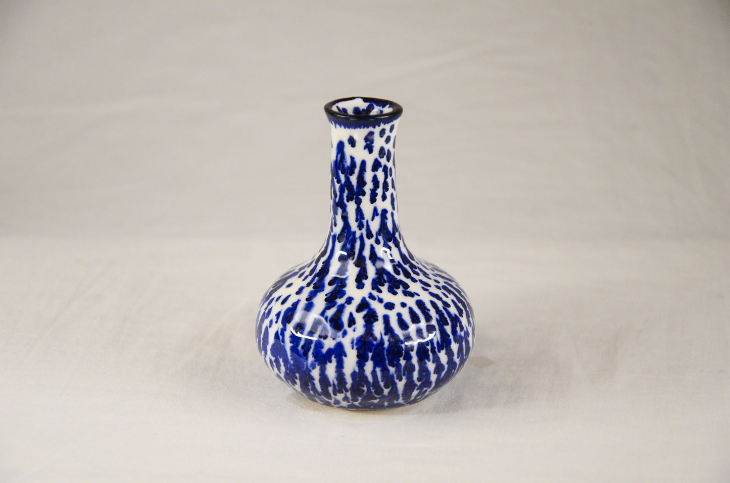 Cobalt dotted XS porcelain vase