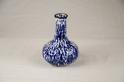 Cobalt dotted XS porcelain vase