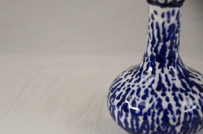 Cobalt dotted XS porcelain vase