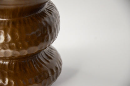 Tiered brown vase