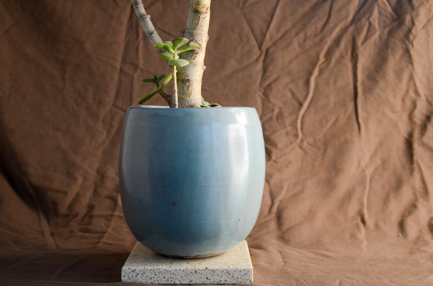 Blue pinkish planter