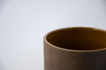 Cylindrical black vase